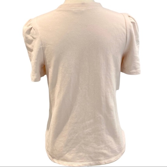 Club Monaco Cream Dieorna Princess Short Sleeve Terry Top Size Medium - Picture 7 of 11